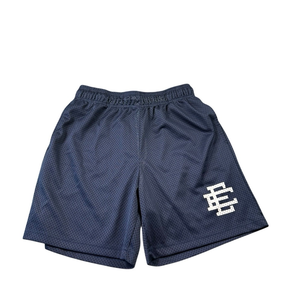 Eric Emanuel Blue Navy Athletic Mesh Mens Large Drawstring Shorts